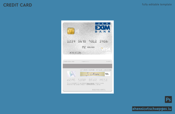 Beispielvorschau der Ukraine Ukreximbank Visa-Debitkarte
